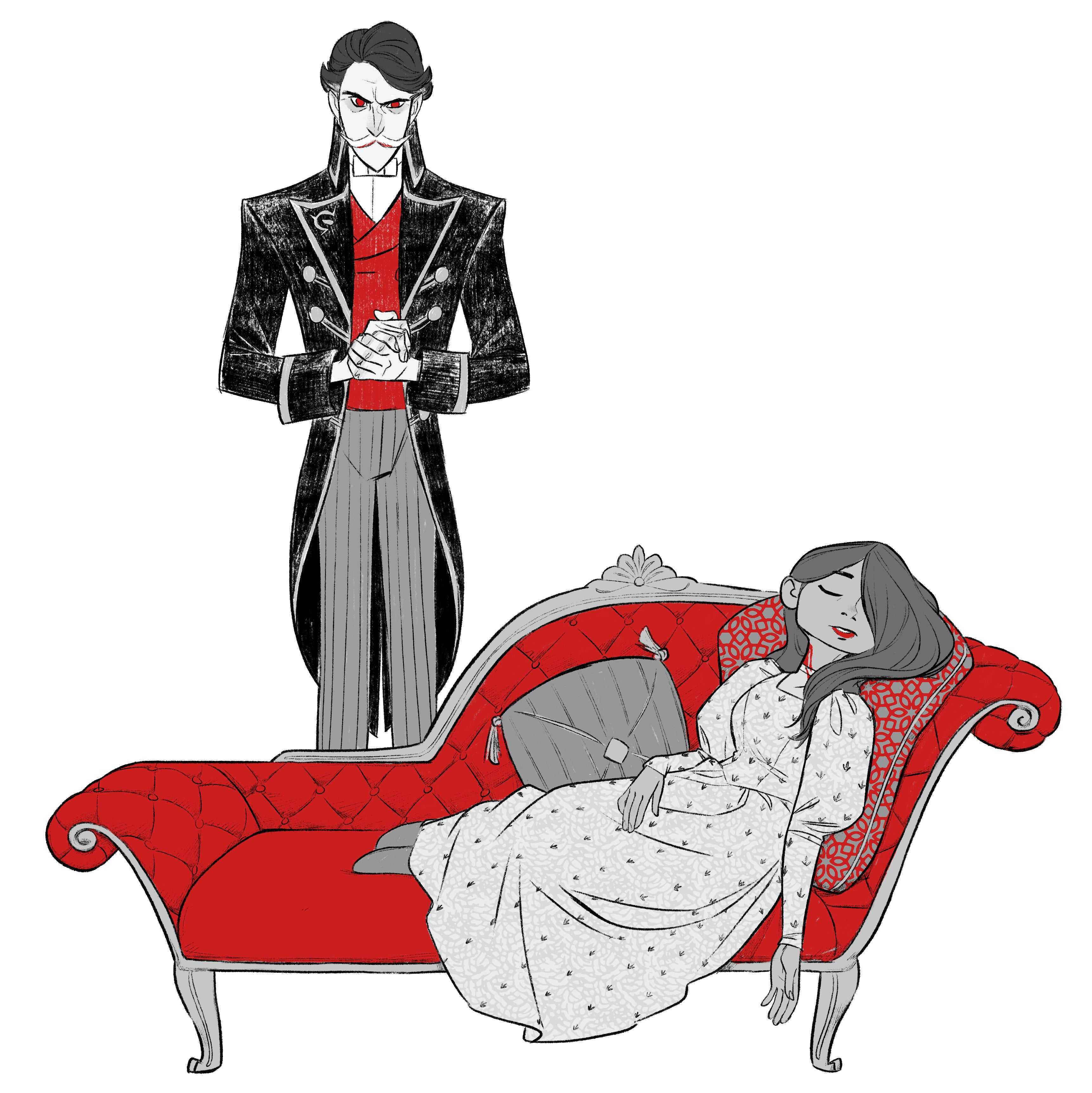 Dracula - Fine Art Giclee Print (8"x8")